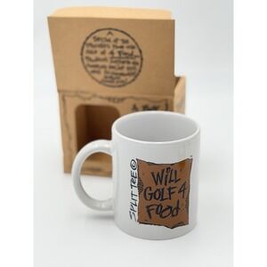Vintage Split Tee WILL GOLF 4 FOOD Coffee Mug Golf Humor With Box